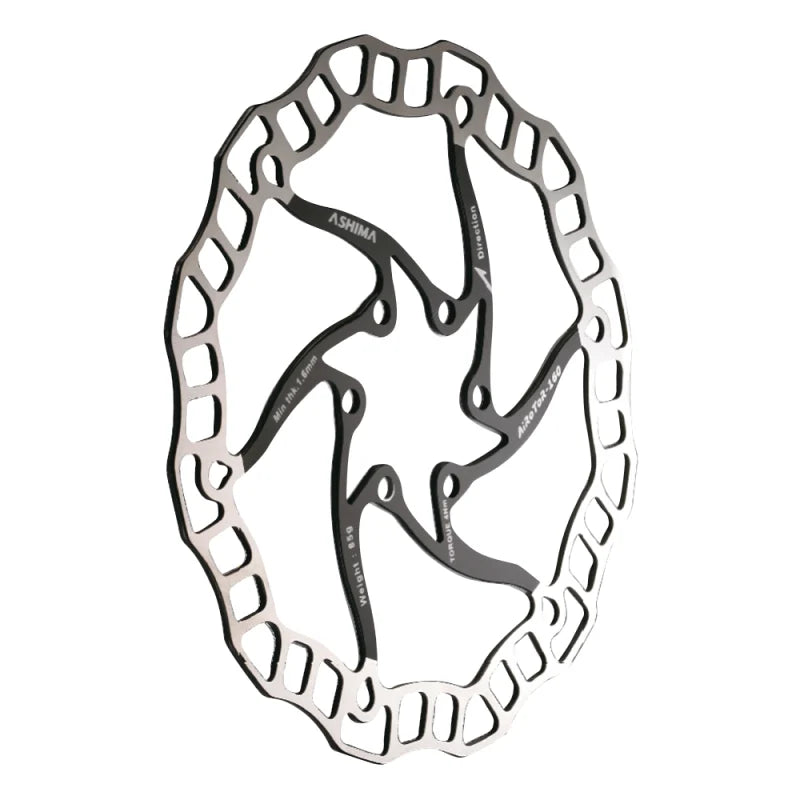 ASHIMA Disco Freno ARO-08 Ultralight 203mm X 140gr Nero attacco 6 fori