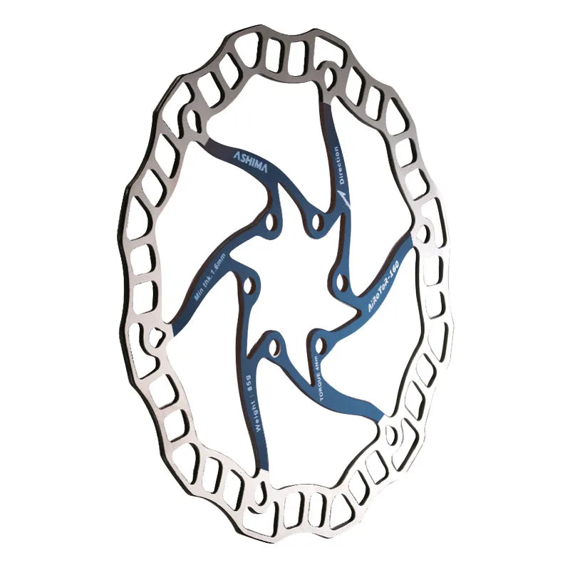 ASHIMA Disco Freno ARO-08 Ultralight 180mm X 112gr Blu - Attacco 6 fori