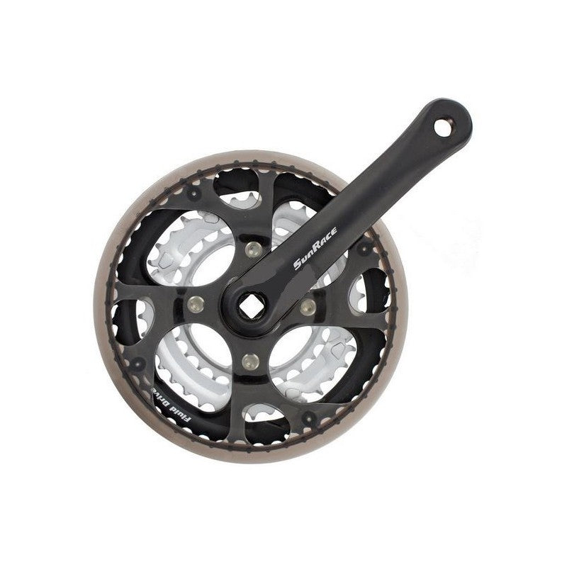 Sunrace Guarnitura City Trekking 170  28/38/48 Alu Nero/Silver