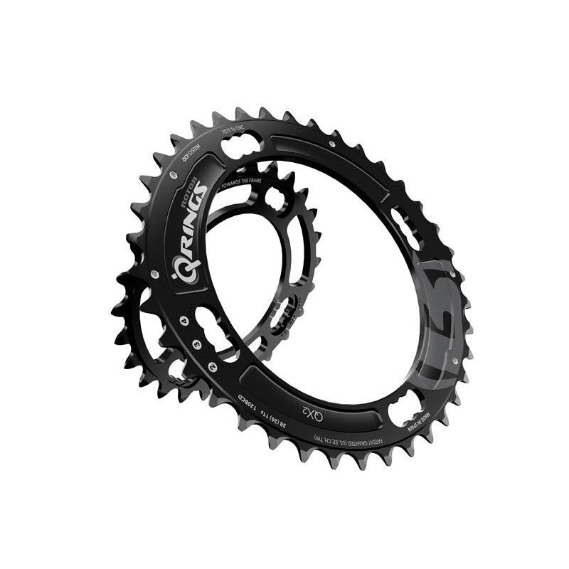 Rotor Corona Q-Ring QX2 BCD 120*80 SRAM 38D Nero Esterna