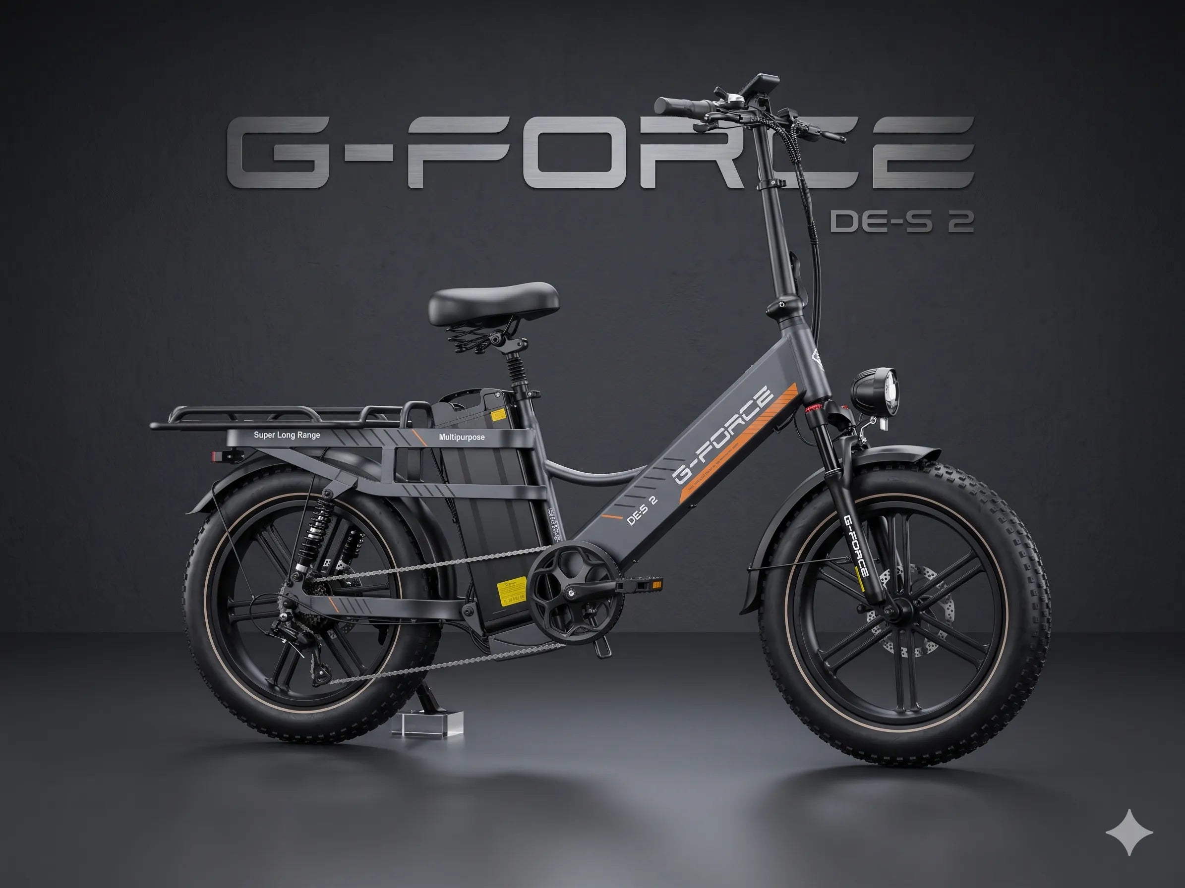 G-Force Bici Elettrica Fat Bike DE-S 2 50Ah 250W/820W Bluetooth