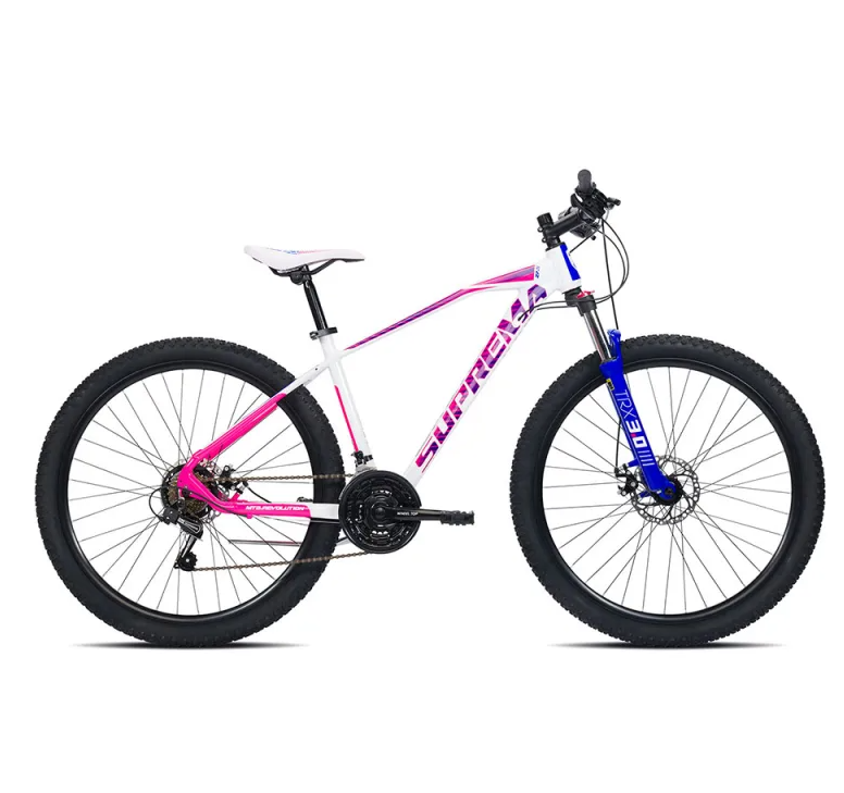 Brera Bici Mtb 27,5 Suprema 21v Bianco/Ciclamino Disco