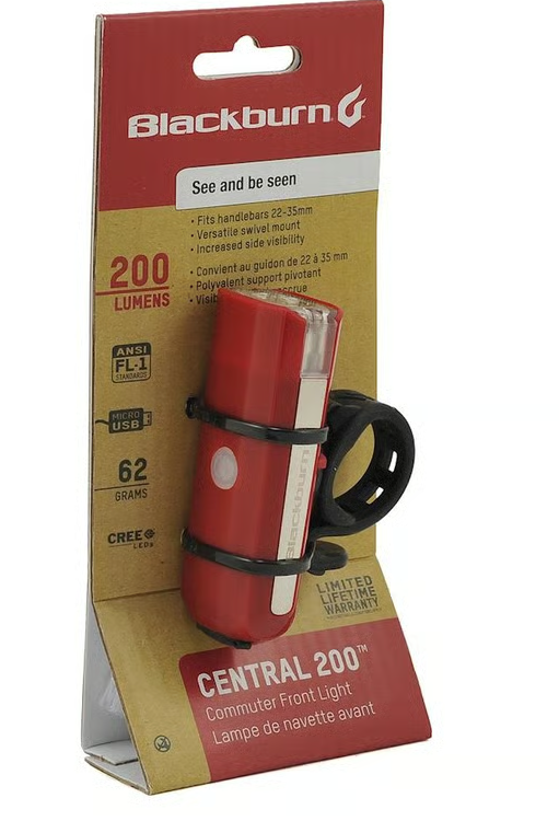 Blackburn Luce Anteriore Central 200 Rosso