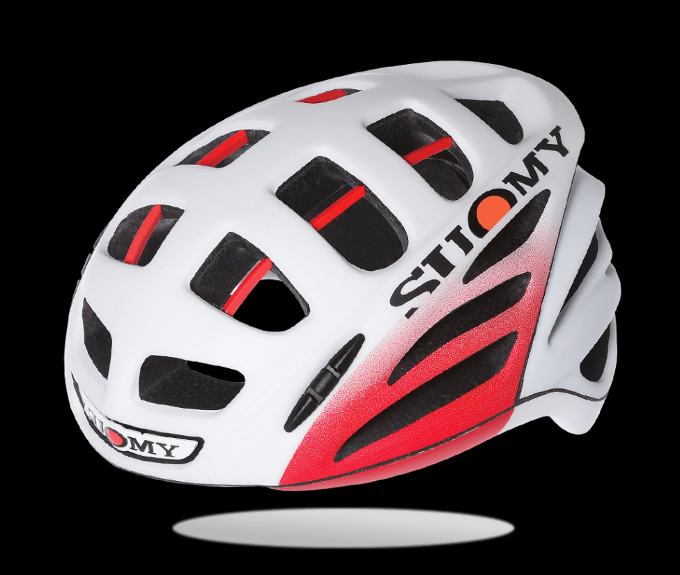 Suomy Casco Gun Wind Elegance Bianco/Rosso Matt
