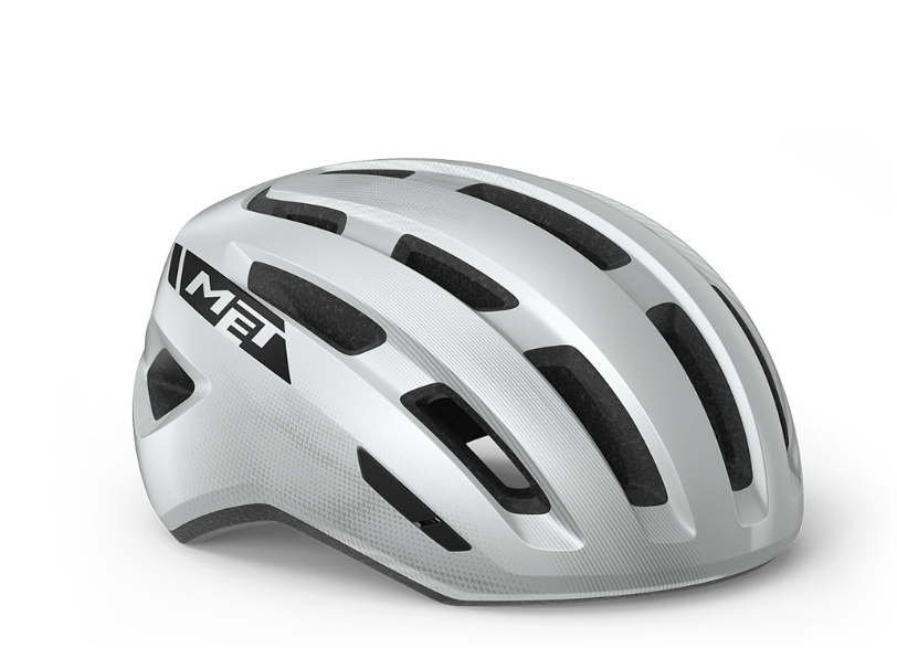 Met Casco Miles Bianco Lucido