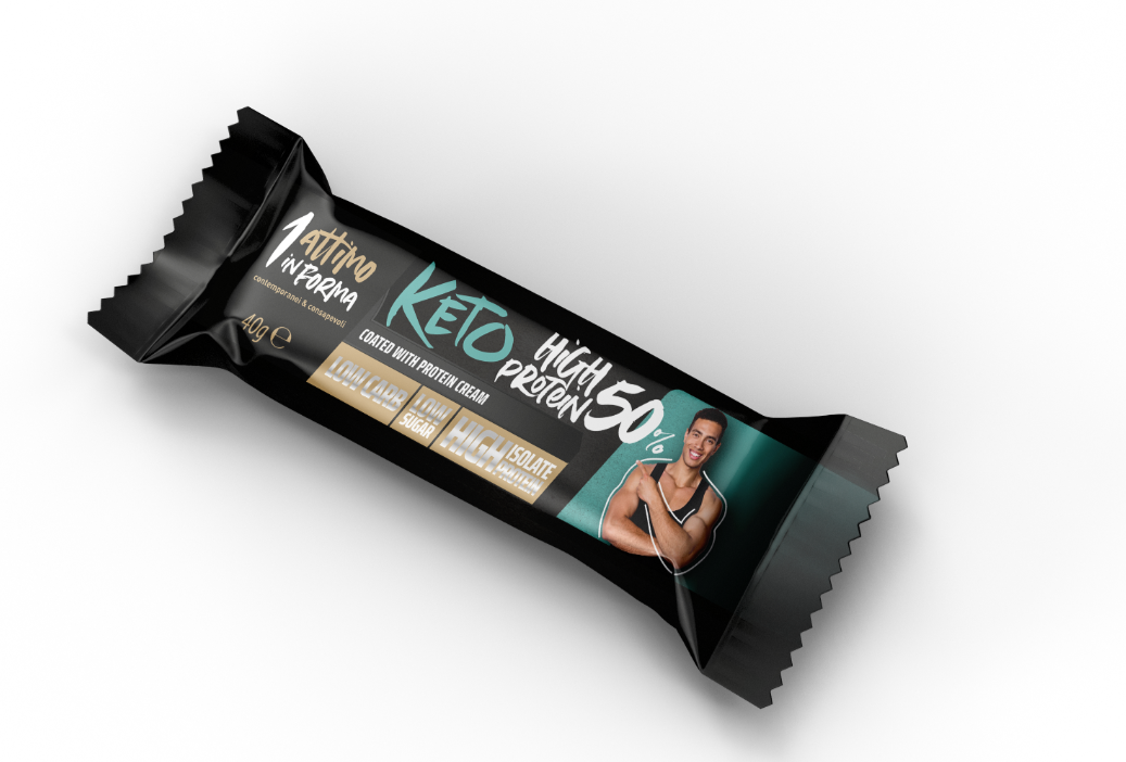 1 Attimo In Forma Barretta Keto Proteica al 50% Gusto Cookie e Cacao 40g