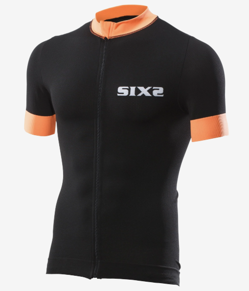 Sixs Maglia Estiva Stripes Nero/Arancio