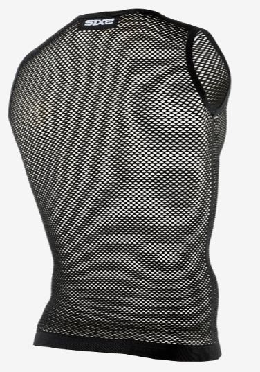 Sixs Intimo Smanicato Leggero A Rete Nero