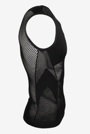 Sixs Intimo Smanicato Leggero A Rete Core Nero