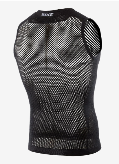 Sixs Intimo Smanicato Leggero A Rete Core Nero