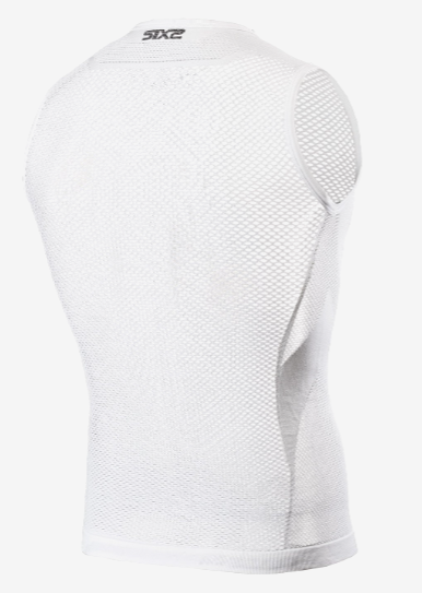Sixs Intimo Smanicato Leggero A Rete Core Bianco