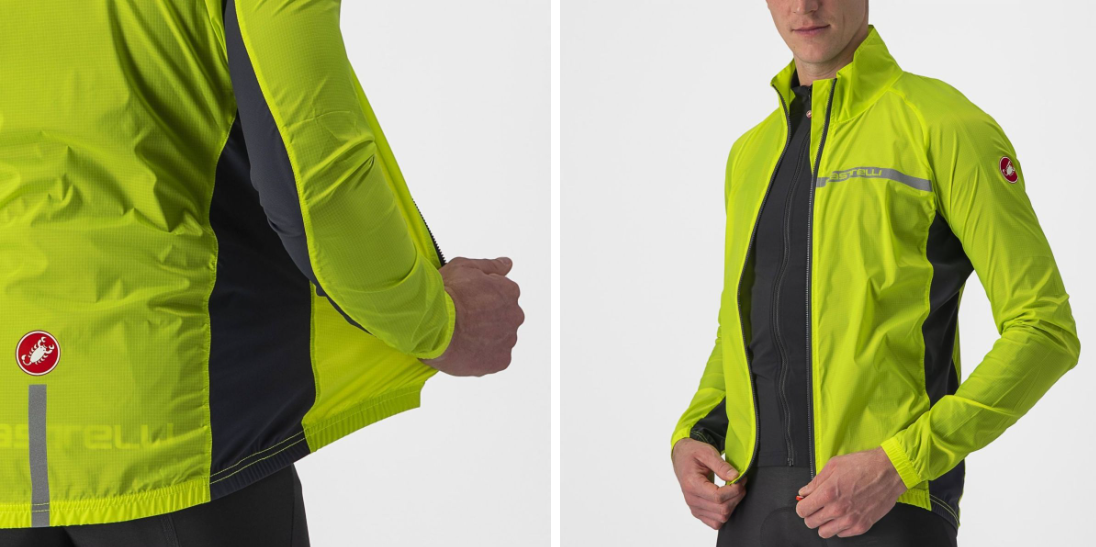 Castelli Mantellina Antivento Squadra Stretch Giallo Fluo