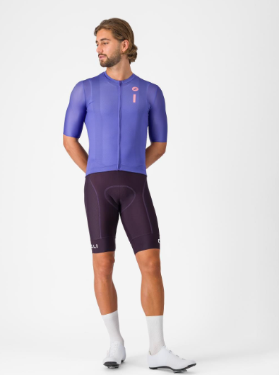 Castelli Maglia Estiva Drittone Logo Ultraviolet/Rosa Giro