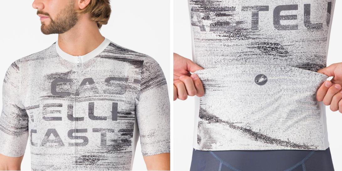 Castelli Maglia Estiva Stratus Logo White/Smoky Gray
