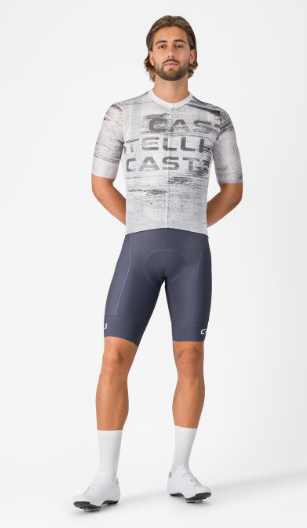 Castelli Maglia Estiva Stratus Logo White/Smoky Gray