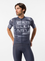 Castelli Maglia Estiva Stratus Logo Twilight Blue/Winter Sky