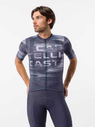 Castelli Maglia Estiva Stratus Logo Twilight Blue/Winter Sky