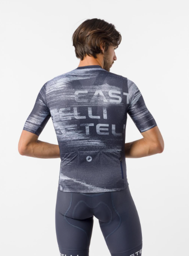 Castelli Maglia Estiva Stratus Logo Twilight Blue/Winter Sky
