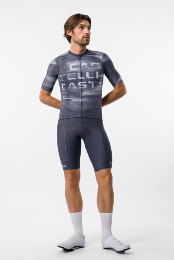 Castelli Maglia Estiva Stratus Logo Twilight Blue/Winter Sky