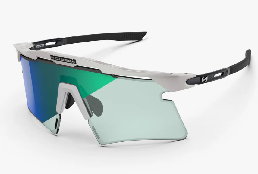 Scicon Sport Occhiali Aeroshade 2.0 Titanium White Metal Matte Photochromic Blue/Green