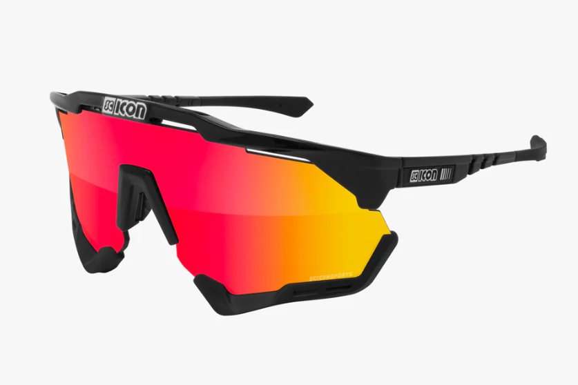 Lunettes de sport Scicon Aeroshade XL blanches à miroirs multiples bronze
