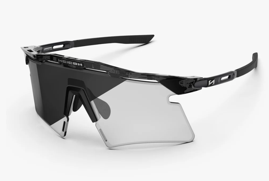 Scicon Sport Occhiali Aeroshade 2.0 Titanium Crystal Black Gloss Photochromic Grey