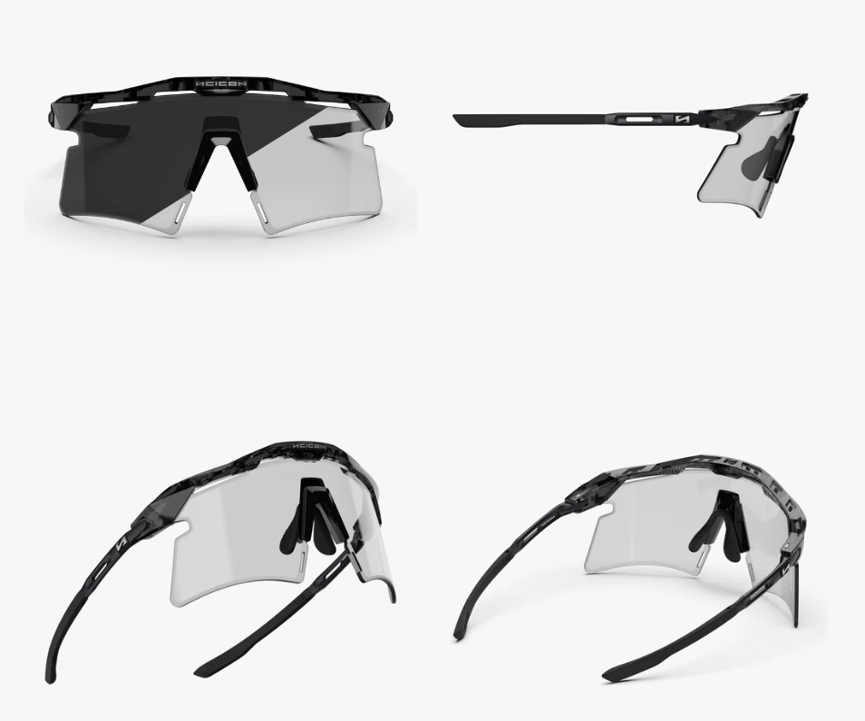Scicon Sport Occhiali Aeroshade 2.0 Titanium Crystal Black Gloss Photochromic Grey