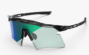 Scicon Sport Occhiali Aeroshade 2.0 Titanium Crystal Black Gloss Photochromic Blue/Green