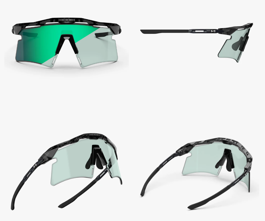 Scicon Sport Occhiali Aeroshade 2.0 Titanium Crystal Black Gloss Photochromic Blue/Green