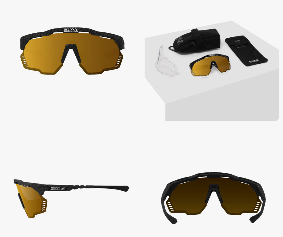 Scicon Sport Occhiali Aeroshade Kunken Carbon Matt Multimirror Bronze