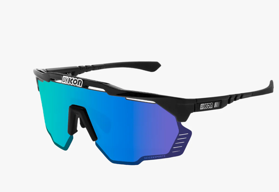 Scicon Sport Occhiali Aeroshade Kunken Black Gloss Multimirror Blue
