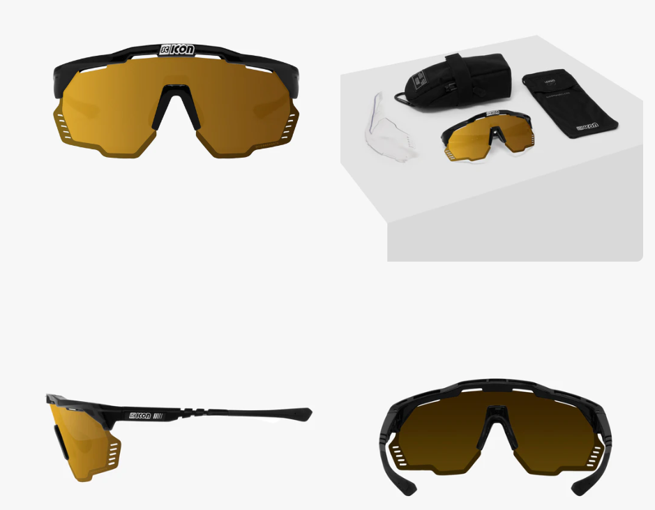 Scicon Sport Occhiali Aeroshade Kunken Black Gloss Multimirror Bronze