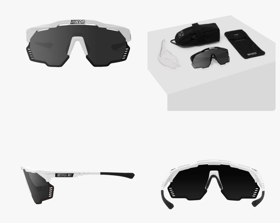 Scicon Sport Occhiali Aeroshade Kunken White Gloss Multimirror Silver