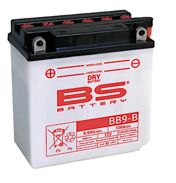 RMS Batteria BS BB9-B Con Acido YB9-B 12 Volt 9 Ah