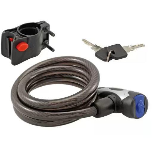 BTA Lucchetto A Cavo 12x800 Antipolvere Nero