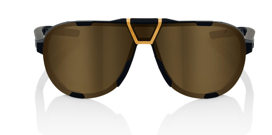 100% Occhiali Westcraft Soft Tact Black Soft Gold Mirror Lens