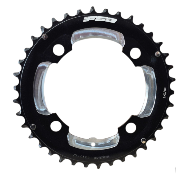 FSA Corona MTB Pro 38T BCD 104mm D10 4 Fori Senza Pin WB265 – Nero