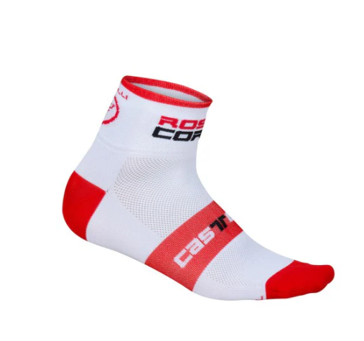 Castelli Red Running Summer Socks 6cm Sock White