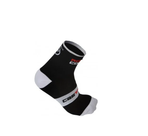 Castelli Red Running Summer Socks 6cm Sock White