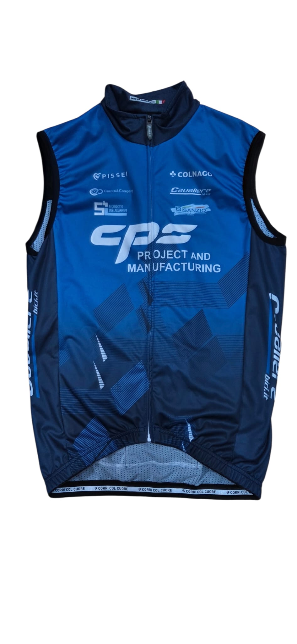 Pissei Cps Professional Team Easy Vest Light Blue Polka Dots Black