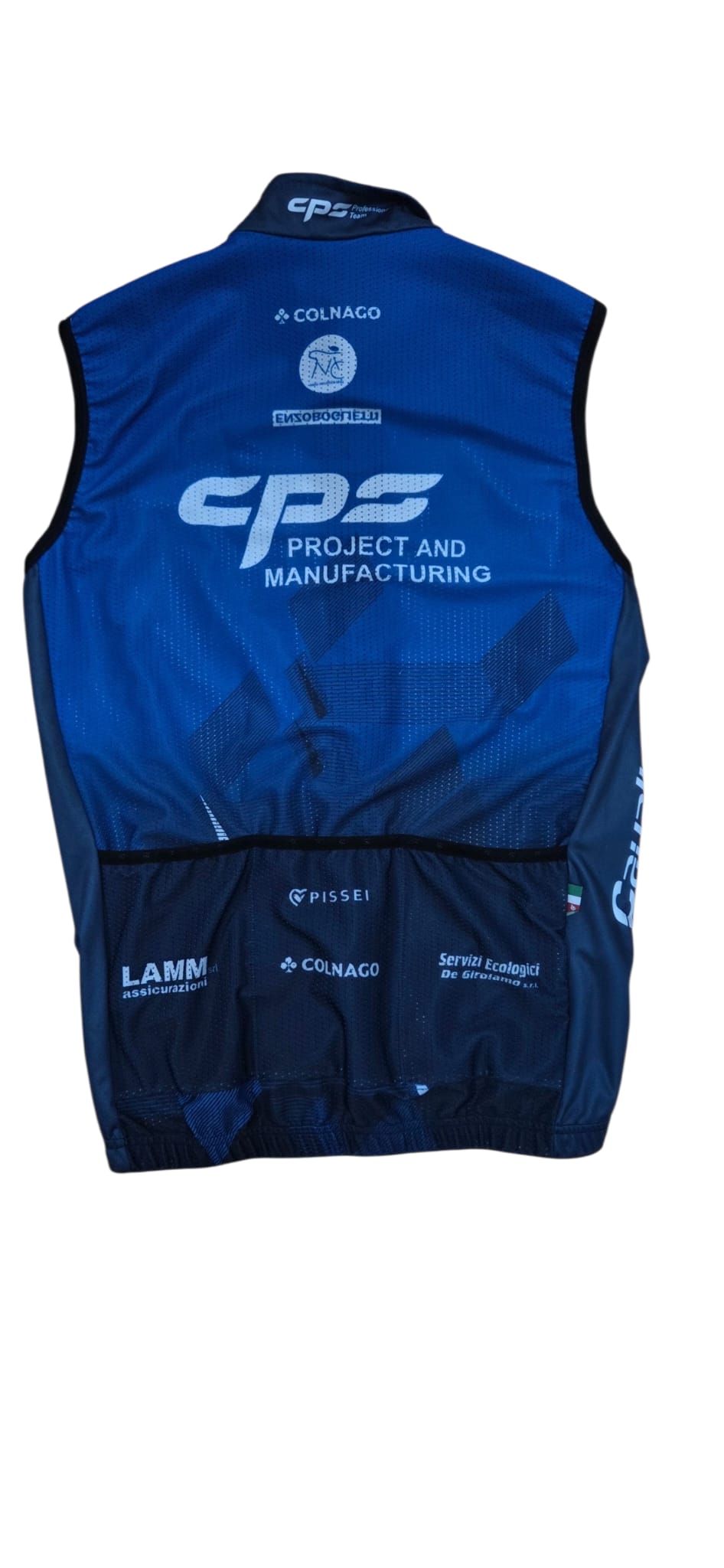 Pissei Cps Professional Team Easy Vest Light Blue Polka Dots Black