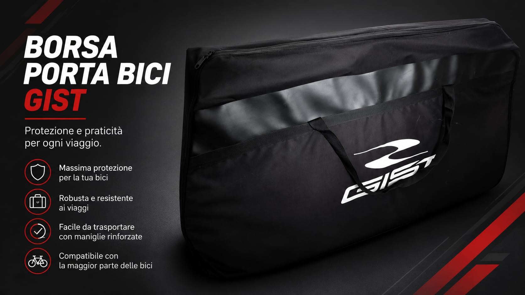 Porte-vélos Gist résistant aux déchirures pour vélos de course et VTT