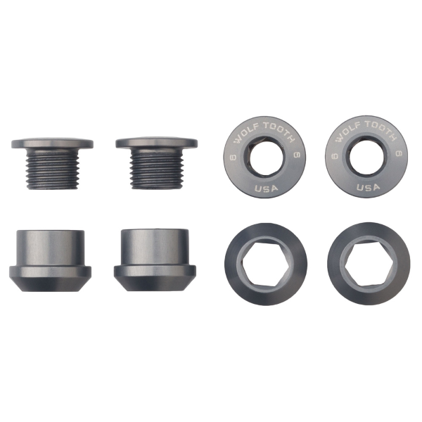 Wolf Tooth Kit Viti e Dadi Corone 4pz 6mm M8x0.75