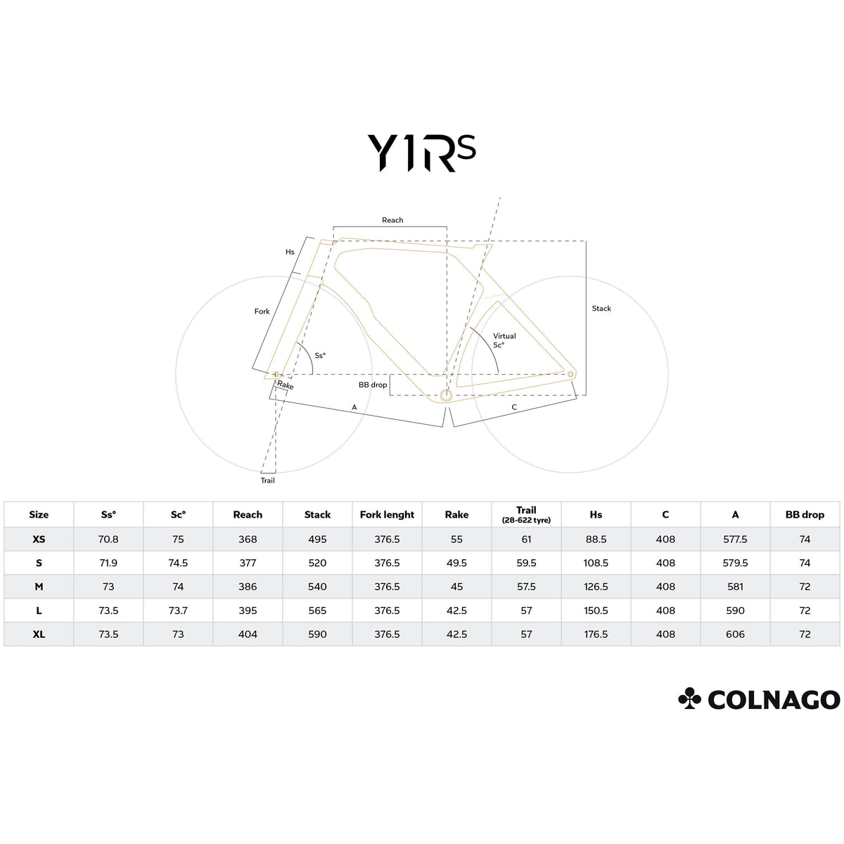 Cadre Colnago Y1Rs Disc - EAU